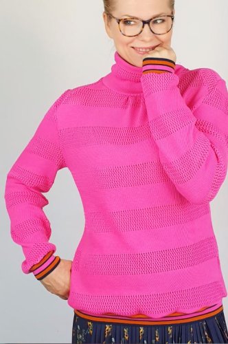 Preview: RESTSTÜCK 1,80m !!! - Bio Strick - Stripe Knitty - ortensia - Bliss - Hamburger Liebe - Albstoffe