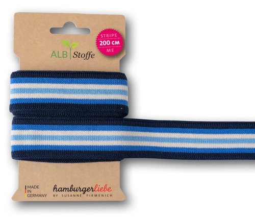 Bio Stripe Me - College Col. 50 - blue navy/bluette/meringa/azzuro - Life Loves You - Hamburger Liebe