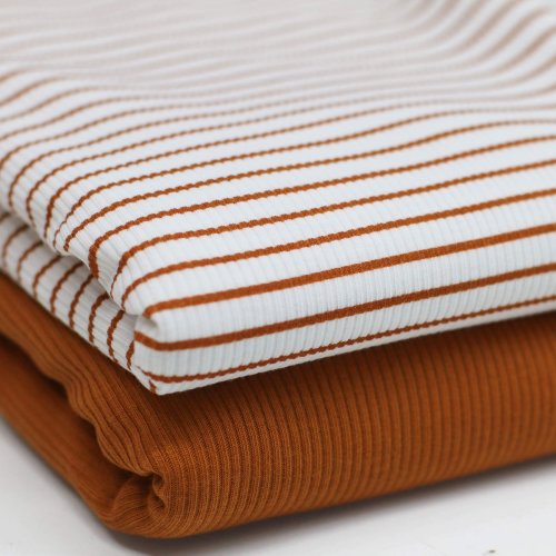 Preview: Ripp Jersey - Stripe - cognac