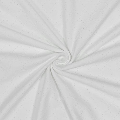 Strukturjersey - Circle - weiß