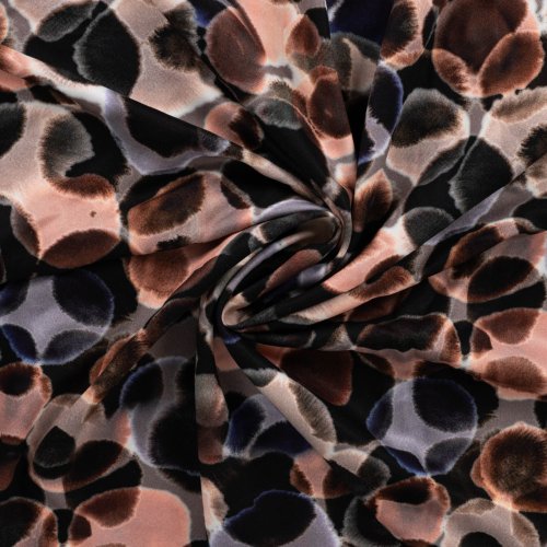Viskose Twill mit LENZING™ ECOVERO™ Fasern - Suma - dark brown/purple