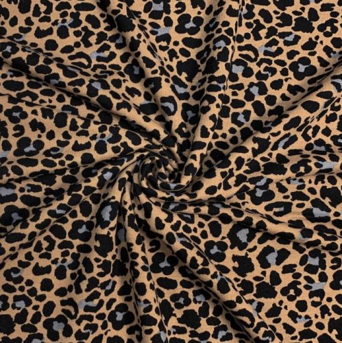 RESTSTÜCK 1,30m !!! - Soft Sweat - brushed - Panther - braun
