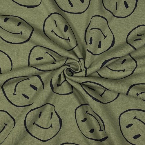 Sweat brushed - Happy Face - green
