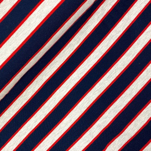 B-WARE !!! - Sommersweat - maritim - Streifen - navy/rot