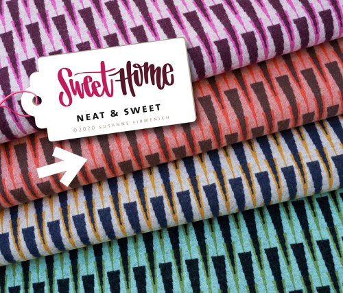 RESTSTÜCK 1,10m !!! - Bio Jacquard - Neat & Sweet - Col. 02 - nude/brown - Sweet Home - Hamburger Liebe - Albstoffe