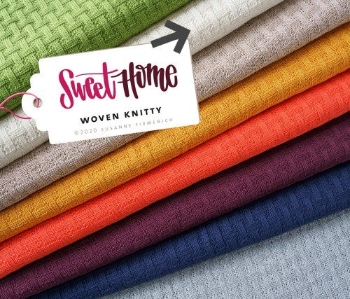 Bio Strick - Woven Knitty - meringa - A17 - Sweet Home - Hamburger Liebe - Albstoffe