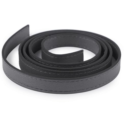 Lederriemen für Taschen - grau - 2er Set - 15mm x 2.5mm