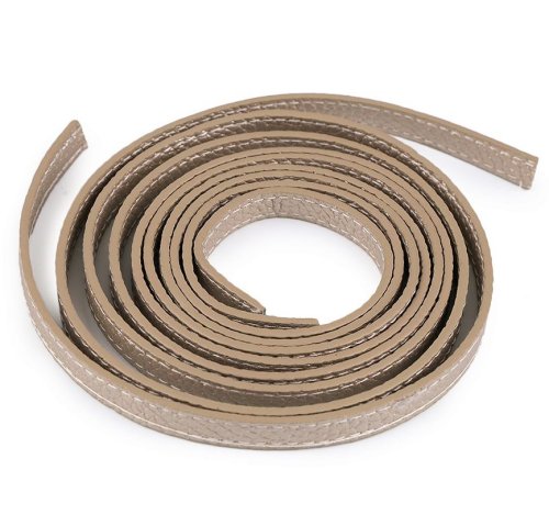 Lederriemen für Taschen - hellbeige - 2er Set - 10mm x 2.7mm
