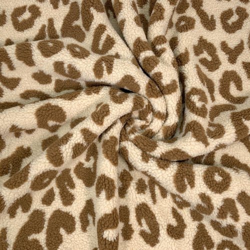 Preview: Mantelstoff - Curly Lamb - Raiko Leo - beige/caramel