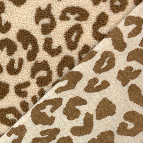 Preview: Mantelstoff - Curly Lamb - Raiko Leo - beige/caramel