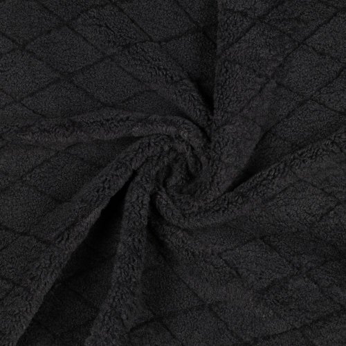 RESTSTÜCK 1,50m !!! - Teddystoff - Heimo - dark grey