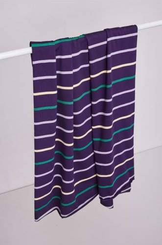Preview: RESTSTÜCK 1,50m !!! - Nova Stripe mit TENCEL™ Modal - purple night - meetMilk