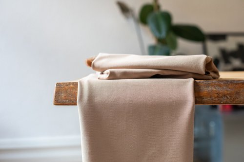 RESTSTÜCK 1,10m !!! - Stretch Twill mit TENCEL™ - warm sand - meetMilk