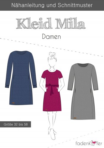 Papierschnittmuster - Kleid Mila - Damen - Fadenkäfer