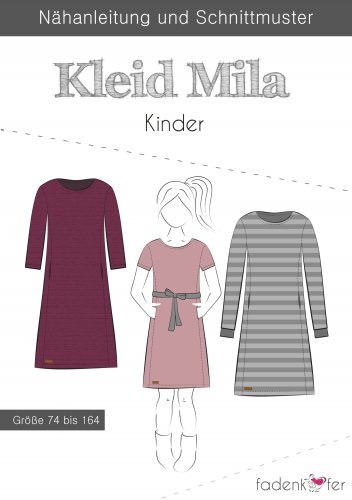 Papierschnittmuster - Kleid Mila - Kinder - Fadenkäfer