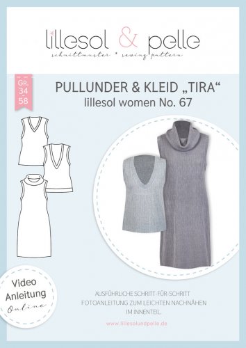 Papierschnittmuster - Pullunder & Kleid Tira No. 67 - Damen - Lillesol & Pelle