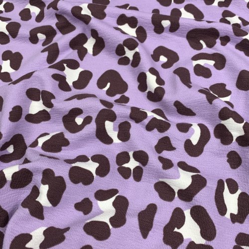French Terry Crepe - Tiva Leo - lavender