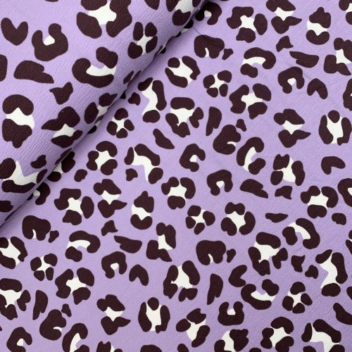 French Terry Crepe - Tiva Leo - lavender
