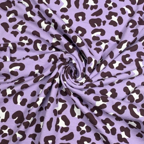 French Terry Crepe - Tiva Leo - lavender