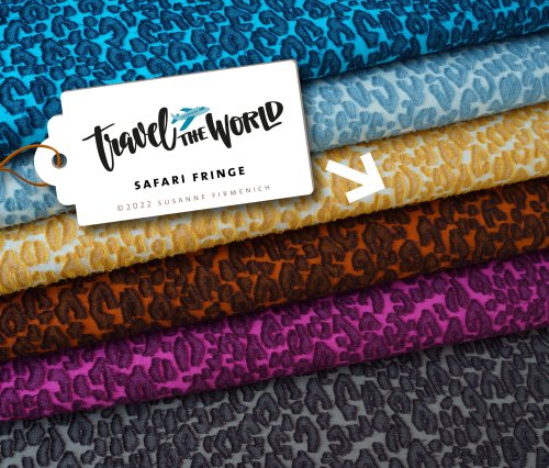 Bio Jacquard - Safari Fringe - A17/A72 - meringa/curry - Travel the World - Hamburger Liebe - Albstoffe