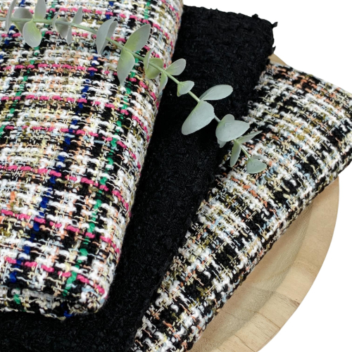 Preview: RESTSTÜCK 1,50m !!! - Tweed Bouclé - Jasmin - mint