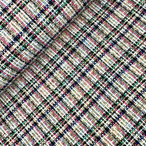 Preview: RESTSTÜCK 1,50m !!! - Tweed Bouclé - Jasmin - mint
