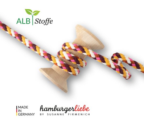 Bio Rundkordel - Twist Me - Big Mix - 1,2 cm - Col.4 - Albstoffe - Hamburger Liebe