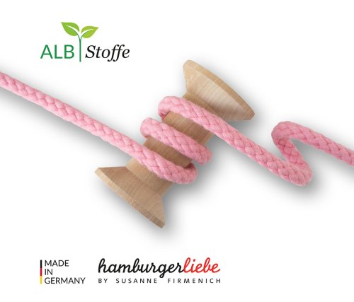 Bio Rundkordel - Twist Me - Big - 1,2 cm - A03 rosa scuro - Albstoffe - Hamburger Liebe