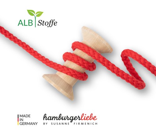 Bio Rundkordel - Twist Me - Big - 1,2 cm - A63 flamme - Albstoffe - Hamburger Liebe