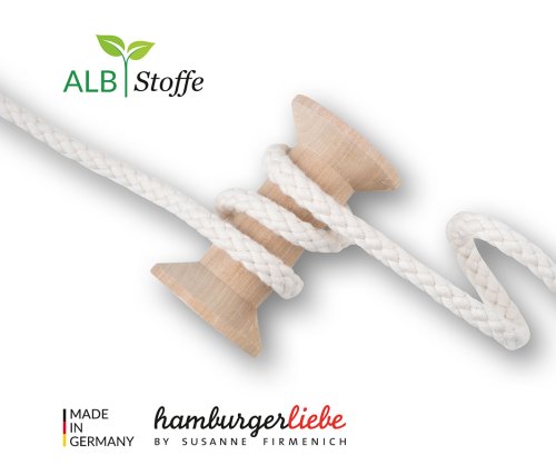 Bio Rundkordel - Twist Me - Big - 1,2 cm - A17 meringa - Albstoffe - Hamburger Liebe