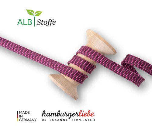 Bio Flachkordel - Twist Me - Dots - 1,2 cm - Col.5 - Albstoffe - Hamburger Liebe