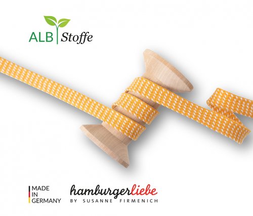 Bio Flachkordel - Twist Me - Dots - 1,2 cm - Col.8 - Albstoffe - Hamburger Liebe