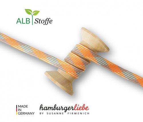 Bio Flachkordel - Twist Me - Plaid - 1,5 cm - Col. 19 - Albstoffe - Hamburger Liebe
