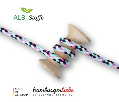 Bio Rundkordel - Twist Me - Big Mix - 1,2 cm - Col.17 - Albstoffe - Hamburger Liebe