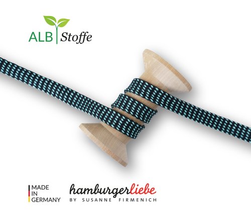 Bio Flachkordel - Twist Me - Dots - 1,2 cm - Col.14 - Albstoffe - Hamburger Liebe