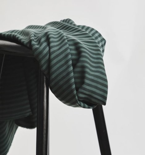 Two Tone Stripe Twill mit TENCEL™ - deep green - MeetMilk