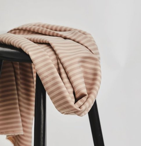 Two Tone Stripe Twill mit TENCEL™ - warm sand - MeetMilk