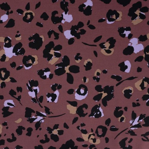 Viskose Twill - Viola Leo - lilac/black