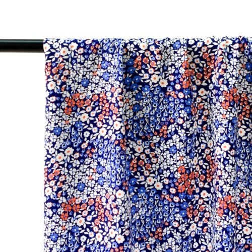 Preview: RESTSTÜCK 0,60m !!! - Viskose Popeline - Alma - blau