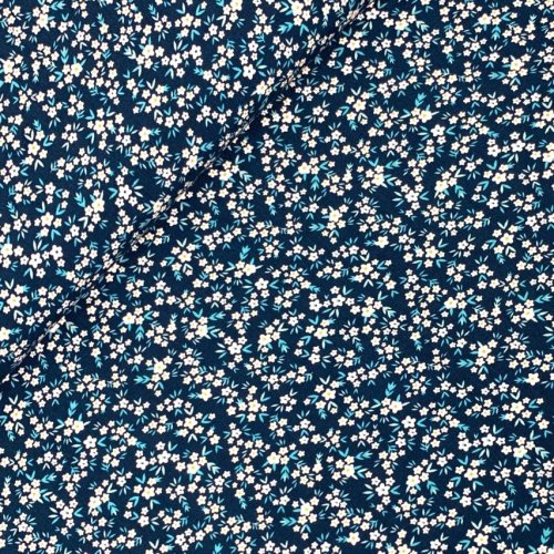 RESTSTÜCK 60cm !!! - Viskose Popeline - Anela - marine