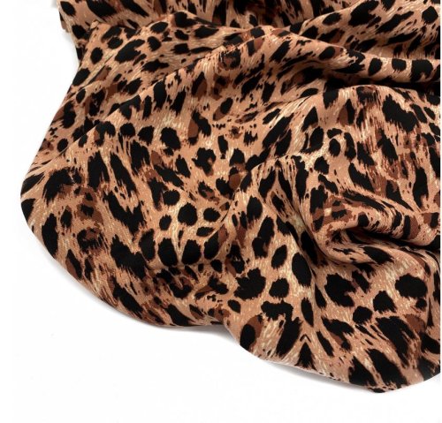 RESTSTÜCK 0,90m !!! - Viskose - animalprint - camel