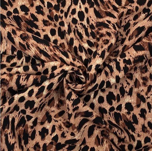 RESTSTÜCK 0,90m !!! - Viskose - animalprint - camel