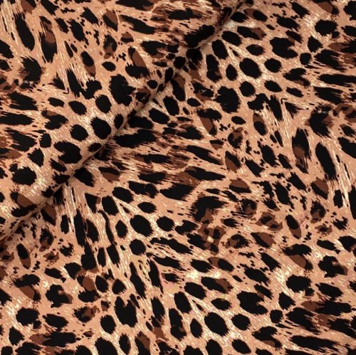 RESTSTÜCK 0,90m !!! - Viskose - animalprint - camel