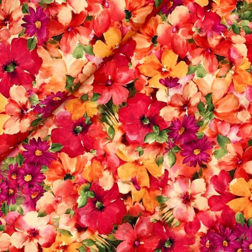 Preview: RESTSTÜCK 0,60m !!! - Viskose - Asta - red/orange