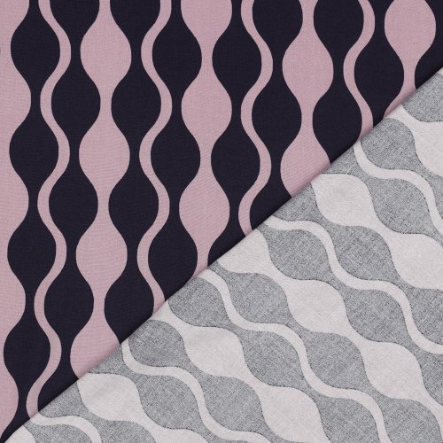 Viskose mit LENZING™ ECOVERO™ Fasern - Barbro - navy/mauve