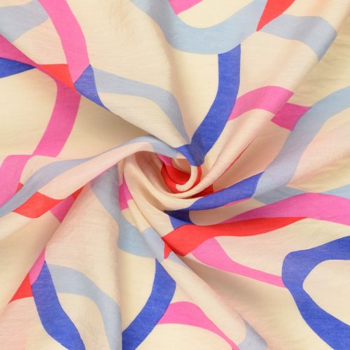 Viskose - Benoni - pink/blau