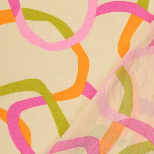 Viskose - Benoni - pink/orange