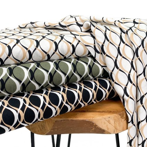 Preview: RESTSTÜCK 1,30m !!! - Viskose - Chally Waves - khaki