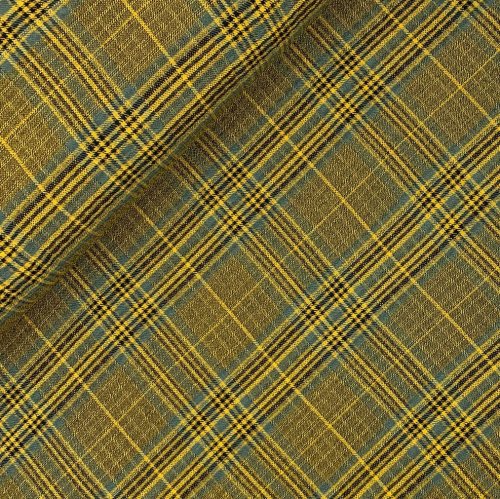 Viskose - Washed Checks kariert - ochre/dusty green