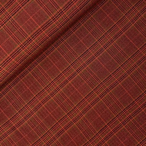 Viskose - Washed Checks kariert - terra/tobacco